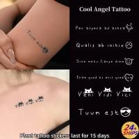 ราคา อีโมจิ ลายข้อความ สัก สาวน่ารัก ไหล่ พืช สัก สติ๊กเกอร์รอยสัก กันน้ํา ติดทนนาน 15 วัน สติ๊กเกอร์ผิว รอยสักปลอมชั่วคราว (53663493741)