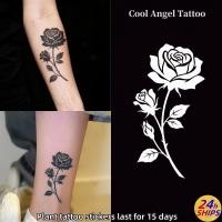 ราคา รอยสักลายกลีบกุหลาบน่ารักสาวขาพืชสักสติกเกอร์รอยสักกันน้ํายาวนาน15วันสติกเกอร์ผิวสักปลอมชั่วคราว (47462031563)
