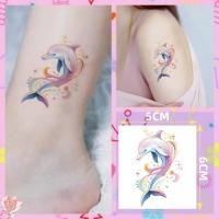 ราคา รอยสักลายปลาโลมาที่มีสีสันสาวเซ็กซี่ไหล่สักสติกเกอร์รอยสักกันน้ํายาวนาน 7 วัน รอยสักวันหยุดชั่วคราว (26455871569)