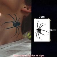 ราคา รอยสักลายแมงมุมแปดขาสาวเซ็กซี่คอพืชสักสติกเกอร์รอยสักกันน้ําติดทนนาน15วันสักปลอมชั่วคราว (28357718515)