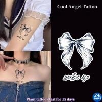 ราคา ข้อความโบว์รูปแบบสักสาวเซ็กซี่แขนพืชสักสติกเกอร์รอยสักกันน้ํายาวนาน15วันสติกเกอร์ผิวชั่วคราวสักปลอม (25492369374)