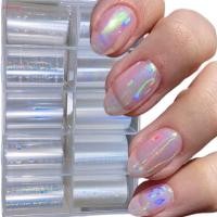 ราคา สติ๊กเกอร์ติดเล็บ MERY Laser Mermaid Nail Foil Decals แฟชั่น Holographic Iridescent เลื่อม Effect Nail Decals ตกแต่งเล็บ (57862488078)