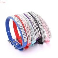 ราคา MERY Bling ปลอกคอสุนัข คริสตัลเพชร Rhinestone Rhinestone ปลอกคอสัตว์เลี้ยง สร้อยคอสไตล์ PU หนังปรับปลอกคอสัตว์เลี้ยงสําหรับแมว (52012955983)