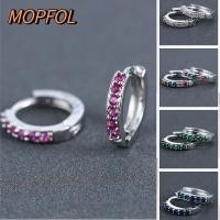 ราคา MOPFOL MOPPFOL สีสัน CZ ต่างหูผู้หญิงผู้ชายทองเงิน Blue Helix กระดูกอ่อน Tragus Huggie Hoop ต่างหู 8 มม แหวนจมูก CZ หูเจาะ (50612365179)