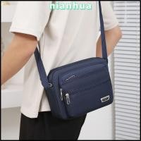 ราคา NIANHUA กระเป๋าสะพาย สีดําสีน้ําตาลสีฟ้าสีเขียวไนลอนผู้ชายกระเป๋าสะพายข้าง 4 ซิป 6 ซิปสี่เหลี่ยมผืนผ้าผ้า Man กระเป๋าถือชาย (54563395711)