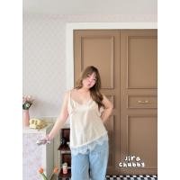 ราคา Tender Sky อ่อนโยน เสื้อสายเดี่ยว เนื้องานผ้าซาติน สาวอวบ อก 40 52 พร้อมส่ง (48158150571)