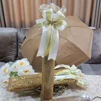 ราคา S19 ร่มพระสงฆ์กันยูวีอย่างดี แบบพับ 2 ตอน ใส่ถุงสไบทองพร้อมโบว์ตกแต่ง ผลิตในไทยด้วยวัสดุอย่างดี แข็งแรง ทนทาน (29888710432)