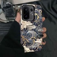 ราคา เคส Vivo V60 V50 V40 5G เคส Vivo V60 V50 Lite 5G เคส Vivo V40 Pro 5G เคส กรณีภาพอุกิโยะสไตล์ Frosted Hard Shell กันกระแทก IMD หรูหรา Electroplated ปุ่มเคสโทรศัพท์พร้อม Instagram (49509934370)