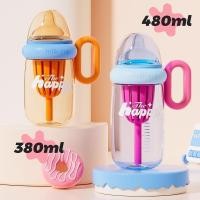 ราคา น่ารักจุกนมขวดแฟนพิเศษถ้วยน้ําพลาสติกผู้ใหญ่ฟางนักเรียน ไทรทัน (26691006989)