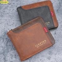 ราคา JCHAMA Card Holder Multi Function Large Capacity Short Wallet Luxury Leather Zipper Card Bag Mens (52011506089)