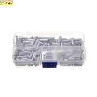 ราคา JCHAMA 200 ชิ้น Non ฉนวน Butt Connectors 16 14 AWG 22 18 AWG Wire Ferrules รวมเก็บ 12 10 AWG Seamless Crimping Design สาย Crimp Terminals (46663393821)