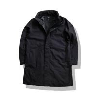 ราคา Uniqlo Black Hybrid Down Outerwear Long Cloth Jacket M รอบอก 46 (27530977390)