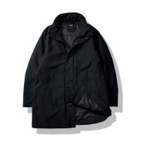 ราคา Uniqlo Black Hybrid Down Outerwear Long Cloth Jacket M01 รอบอก 46 (27474187403)