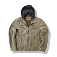 ราคา Lev s Khaki Brown Military Hooded Jacket M มือสอง รอบอก 46 (42080619143)