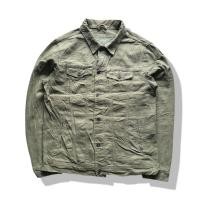 ราคา Pull Bear 4 Pockets Military Green Denim Jacket L มือสอง รอบอก 46 (53306525432)