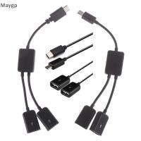 ราคา Maygp Micro USB Type C ถึง 2 OTG Dual Port HUB สาย Y Splitter สําหรับแท็บเล็ต PC Android Adapter Converter gp (57412248829)