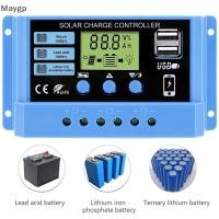 ราคา Maygp 30A 20A 10A Solar Charge Controller 12V 24V Auto แผงพลังงานแสงอาทิตย์ PV LCD Controller สําหรับแบตเตอรี่ตะกั่วกรด Dual USB gp (57111150697)