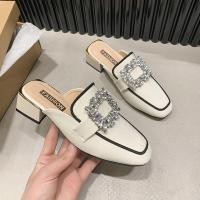 ราคา ข้อเสนอแบบจำกัดเวลา รองเท้าแตะครึ่งปิดหัวฝังเพชรเทียม รองเท้าแตะสวยงาม รองเท้าแตะผู้หญิง รองเท้าใส่สบาย เพชรสวยงาม ใส่ได้ทั้งในและนอกบ้าน (58100985031)