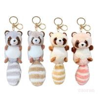 ราคา Zuo พวงกุญแจ จี้ตุ๊กตาแรคคูนน่ารัก หางใหญ่ Y2K สําหรับตกแต่งกระเป๋าเป้สะพายหลัง (23981403889)
