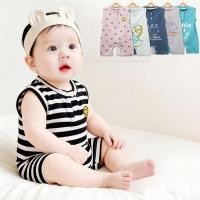 ราคา ชุดจั๊มสูทแขนกุดจากผ้าฝ้ายแท้ สไตล์เปิด สำหรับเด็กอายุ 0 2 ปี (54107057450)