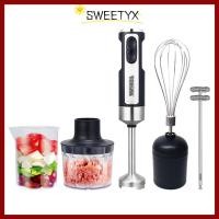 ราคา SWEETYX เครื่องปั่นมือ 316 สแตนเลส 5 in 1 เครื่องผสมอาหาร แบบพกพา 400W ปลั๊ก EU อเนกประสงค์ Immersion เครื่องปั่นไฟฟ้าเบเกอรี่ห้องครัว (57462398018)