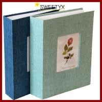 ราคา in stockSWEETYX อัลบั้มสมุดภาพขนาดใหญ่ อัลบั้มภาพ DIY Writable 4x6 มัลติฟังก์ชั่น 200 กระเป๋าผ้าลินินปก Slip in อัลบั้มภาพเด็ก Growth (52412406799)