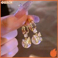 ราคา GGSLA ประณีต Rhinestone Pearl Bow Stud ต่างหูสําหรับผู้หญิง sel ต่างหูเจ้าสาวงานแต่งงานเครื่องประดับใหม่ (50260648796)