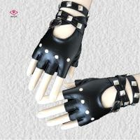ราคา HWETR Fingerless Driving ถุงมือหนัง PU Motor Cool Studs เซ็กซี่ Ro Punk ถุงมือ (53410863208)