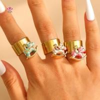 ราคา ยังไงก็ตาม แฟชั่นเคลือบสีม้าแหวนจี้สร้างสรรค์ประณีตม้าเปิดผู้หญิงจี้แหวนเครื่องประดับอุปกรณ์เสริมของขวัญ (52612994066)