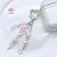 ราคา HWETR Pearl Bow โทรศัพท์จี้ Sweet Love ดอกไม้หูฟังเชือกกระเป๋าเป้สะพายหลัง Ch กระเป๋าอุปกรณ์ตกแต่งใหม่ (24406723028)