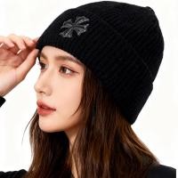 ราคา Chrome Hearts Street Cross Beanie Hat Dark Pile Hat Slim Knitted Hat (40578051185)