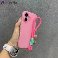 ราคา 2 in 1 ฝาหลังสําหรับ OPPO A6 GT Max A6X A6i A6S A6T Pro A6C 5G 4G ปลอกสีลูกกวาดน่ารักกันกระแทกเคสโทรศัพท์พร้อมเชือกเส้นเล็กสั้น (48312622519)