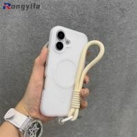 ราคา 2 in 1 แม่เหล็กปกหลังสําหรับ OPPO A6 GT Max A6X A6i A6S A6T Pro A6C 5G 4G ปลอกสีลูกกวาดไร้สายชาร์จเคสโทรศัพท์พร้อมเชือกเส้นเล็ก (29345030297)