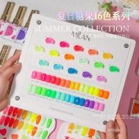 ราคา Milan Summer Candy Series ชุดกาวยาทาเล็บสีเรืองแสง 16 สี ความอิ่มตัวสูง Easy to Color Hot Sale รวมการ์ดสี 2026 สินค้าใหม่ ร้านเล็บ Dedicated Thailand Ready Stock (57010995977)
