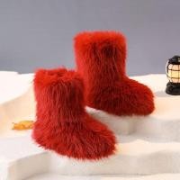 ราคา พร้อมส่งจากไทย บูทขนปุยสีแดง ข้อสั้น แฟชั่นปาร์ตี้ คริสต์มาส ปีใหม่ รองเท้าบูทขนมิ้งค์สุดแซ่บ Y2K Diva Style A55 (43876664575)