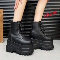 ราคา รองเท้าบูทผู้หญิง เสริมส้นตึกหนา 13 cm บูทมาร์ตินข้อสั้น สไตล์ Gothic Y2K แฟชั่นสตรีท สไตล์เกาหลี PBS179 (52563126319)