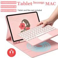 ราคา กรณีแป้นพิมพ์ทัชแพดสําหรับ iPad A19 12th Gen 2026 11 A16 11th 2025 iPad 9 7 10 2 5th 6th 7th Gen 8th 9th 10th 11th iPad หนังแม่เหล็กบลูทูธเมาส์ (42881234692)