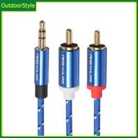 ราคา สไตล์กลางแจ้ง 3 5 มม ชาย 2 RCA ชาย Aux สายสัญญาณเสียงสําหรับเครื่องขยายเสียงโทรศัพท์ Edifer (47211542838)