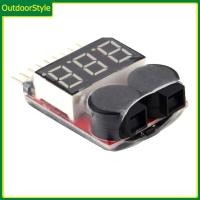 ราคา สไตล์กลางแจ้ง 1 8s 3 7V 22 2V Lipo แบตเตอรี่เครื่องทดสอบแรงดันไฟฟ้าต่ํา Buzzer Alarm Lipo แบตเตอรี่ Monitor Lipo แรงดันไฟฟ้าตัวบ่งชี้ Checker Tester (44911734739)