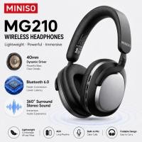 ราคา สำหรับเกมเมอร์ หูฟังบลูทูธไร้สาย MINISO MG210 ดีไซน์หูฟังสวมเหนือหูสุดเท่ เล่นได้ 24 ชั่วโมง หมอนหูถอดได้ เพียง 196 กรัมเท่านั้น โครงสร้างอะคูสติกที่ห่อหุ้มและปิดสนิท (55512837408)