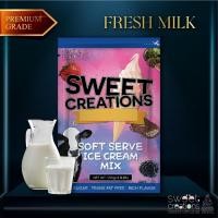ราคา ผงทำไอศครีมซอฟท์เสิร์ฟ ผงไอติม ผงไอติมผัด Sweet Creations Premium รสนมสด (9112511861)