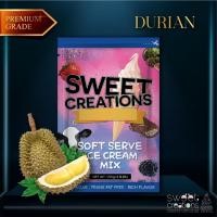 ราคา ผงทำไอศครีมซอฟท์เสิร์ฟ ผงไอติม ผงไอติมผัด Sweet Creations Premium รสทุเรียน (4278649279)