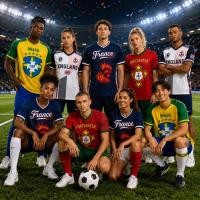 ราคา เสื้อบอลสไตล์ฟุตบอลโลกหลายทีม คอวีแขนสั้น ชายหญิง เสื้อทีมกีฬา พิมพ์ลาย ใส่เชียร์บอล ซ้อมกีฬา แห้งไว ใส่สบาย (40431918243)