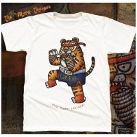 ราคา New Rooster Boxing and Tiger Boxing T shirt เสื้อยืดลายไก่และเสือมวยไทย สีขาวออฟไวท์ (40132035202)