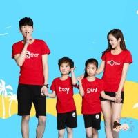 ราคา New Year Family Matching T shirt Cotton Couple Kids Outfit Festive Holiday Top เสื้อคู่ครอบครัวตรุษจีนสุดน่ารัก (54510708431)