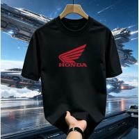 ราคา จัดส่งภายใน 24 ชั่วโมง เสื้อยืดมอเตอร์ไซค์ฮอนด้า เสื้อยืดแขนสั้นคอกลมพิมพ์ลายโลโก้ฮอนด้าสีแดงสุดคลาสสิก สวมใส่สบาย (42481752801)