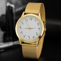 ราคา สไตล์ใหม่ womage Simple Mesh Strap Watch Fashion Atmospheric Wrist Watch Unique Scale Dial Gold Case Ready Stock Wholesale (46311944965)