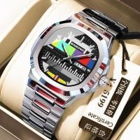 ราคา BINBOND นาฬิกาของแท้ 2025 สไตล์ใหม่แบรนด์ชาย High End กันน้ํา Square Nostalgic 80 กลับนาฬิกา (44561966393)