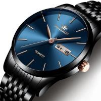 ราคา FOURRON นาฬิกาแบรนด์ผู้ชาย Non Mechanical นาฬิกากันน้ําปฏิทินควอตซ์ Ultra Thin Steel Band ขายดีนักเรียนขายร้อน (53461945059)