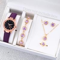 ราคา การค้าต่างประเทศร้อนขายที่เรียบง่ายเงินสีชมพู พลอยเทียม พื้นผิวหญิงนาฬิกา ฉ คั่ว สายหนังสุภาพสตรีสบายๆอินเทรนด์สูทเครื่องประดับพร้อมสต็อก (53363529919)